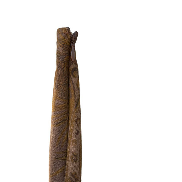 Tweeds Women's A-Line Knee Skirt Brown Floral Paisley 6 - Picture 8 of 10